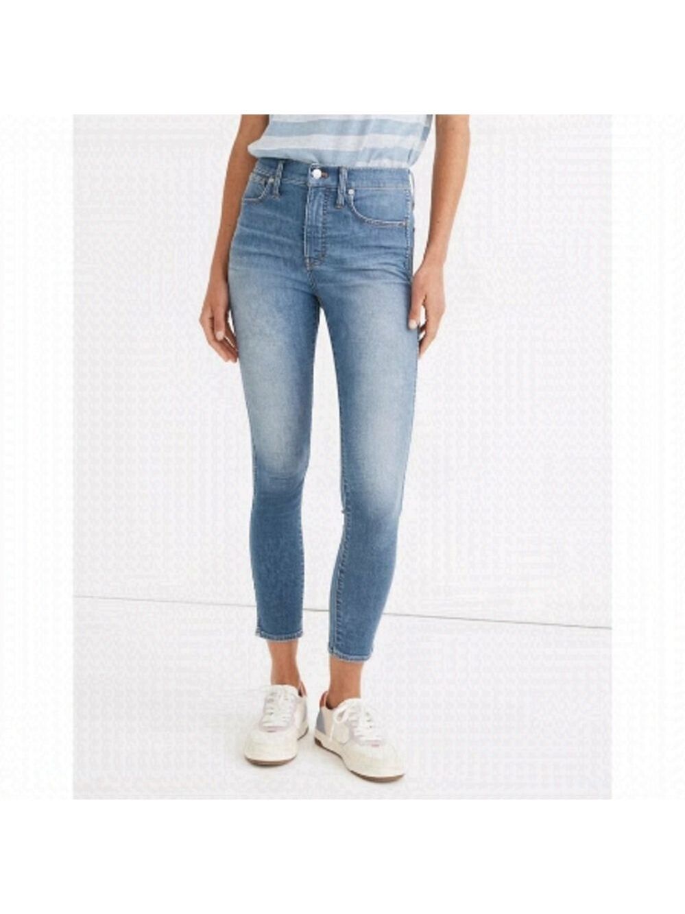 New Madewell | High-rise Skinny Crop in Summerweight Denim